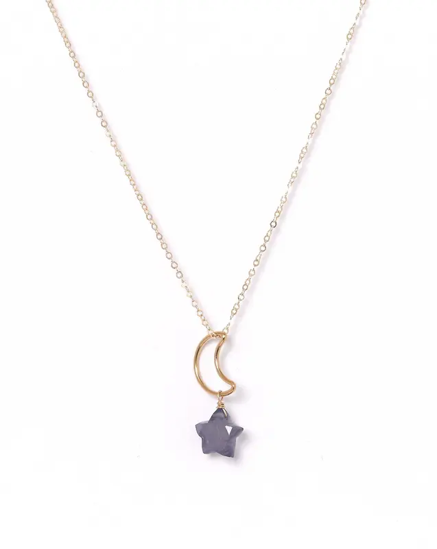 Lunastar Necklace | Metal Color: Gold | Color: Lilac