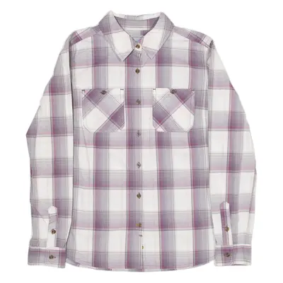 CARHARTT Girls Shirt Purple Check Long Sleeve S