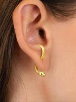 925 Sterling Silver Cute Snake Design Earrings, Fashionable Earrings for Women & Girls, Trendy All-match & Exquisite stud ear...
