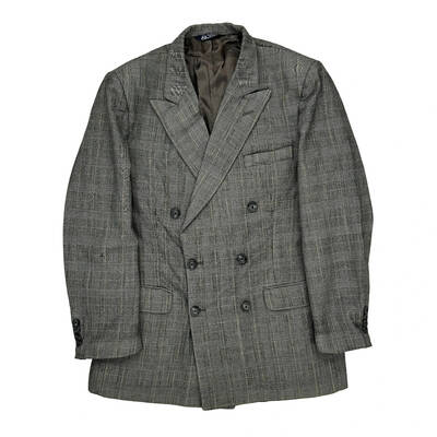 Burberry Checked Blazer - Medium Grey Wool