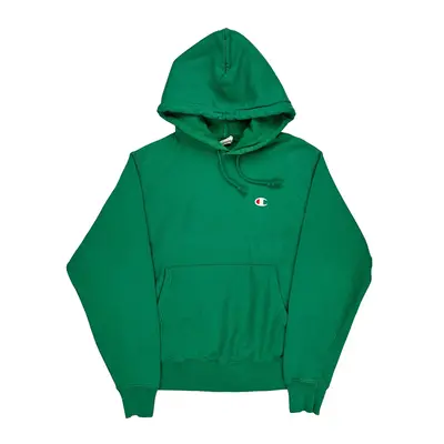 Reverse Weave Champion Hoodie - Small Green Cotton Blend