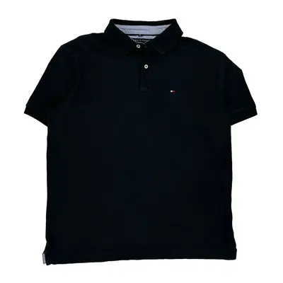 Tommy Hilfiger Polo Shirt - XL Black Cotton