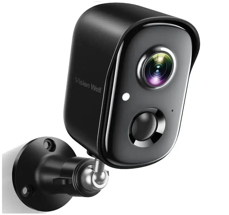 VISION WELL Security Cameras Wireless Outdoor, 1080P Battery Powered AI Motion Detection Spotlight Siren Alarm WiFi Surveilla...