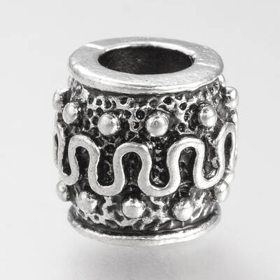 Tibetan Style Alloy European Beads