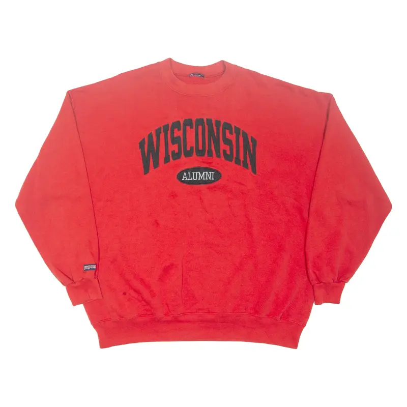 JANSPORT Wisconsin Alumni Mens Sweatshirt Red USA XL