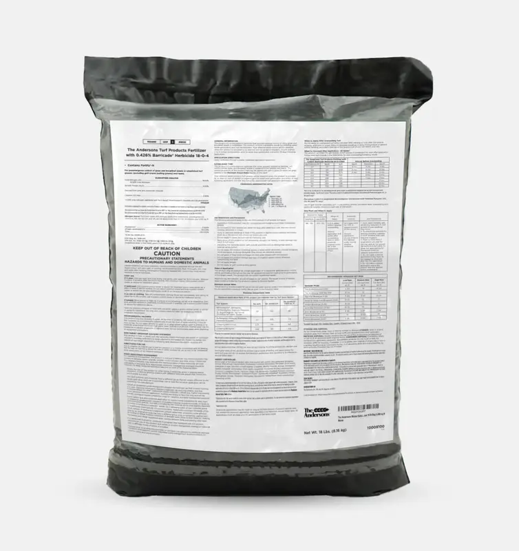 The Andersons 18-0-4 Fertilizer with 0.426% Barricade Pre-Emergent