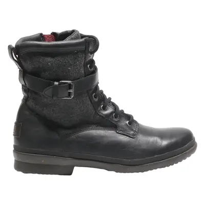 UGG Lace-Up Boots Black Leather Womens UK 9