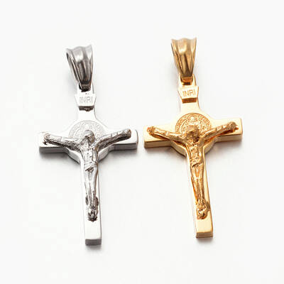 Easter Theme Hot Unisex 201 Stainless Steel Crucifix Cross Pendants