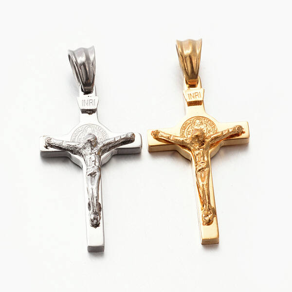 Easter Theme Hot Unisex 201 Stainless Steel Crucifix Cross Pendants