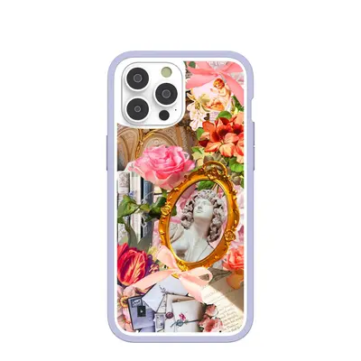 Clear Romanticized iPhone 14 Pro Max Case With Lavender Ridge