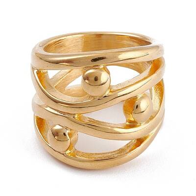 Ion Plating(IP) Unisex 304 Stainless Steel Finger Rings