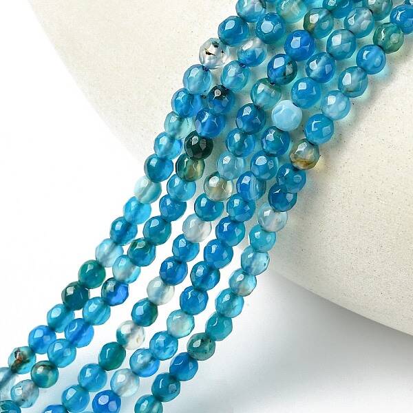 Natural Striped Agate/Banded Agate Beads Strands
