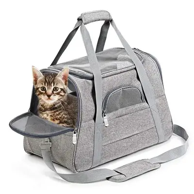 Pet Carrier Bag, Portable Large Capacity Pet Carrier Bag with Zipper, Pet Travel Bag for Small Dog & Cat