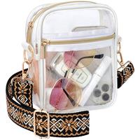PACKISM Clear PVC Stadium Approved Purse for Women, Clear Crossbody Purse Bag for Women Stadium Crossbody Messenger Bag for C...