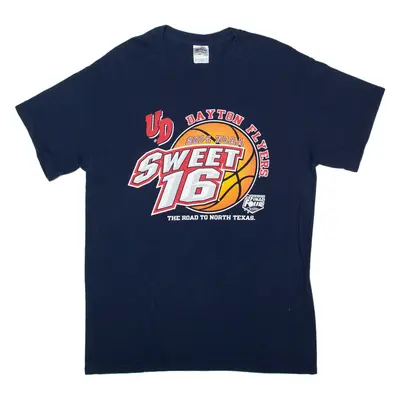 GILDAN Dayton Flyers 2014 NCAA USA T-Shirt Blue Short Sleeve Mens M