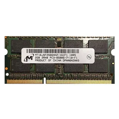 Micron MT16JSF25664HZ-1G1F1 | 2GB DDR3-1066MHz PC3-8500 Non-ECC Unbuffered SODIMM CL7 2Rx8 1.5V 204-Pin Memory Module