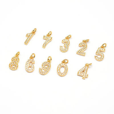 Real 18K Gold Plated Brass Micro Pave Cubic Zirconia Charms