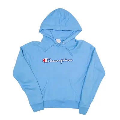 CHAMPION Reverse Weave Hoodie Blue Pullover Womens S