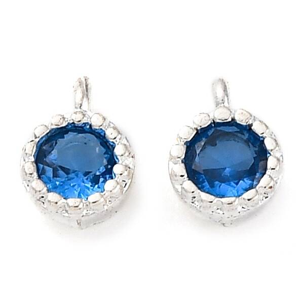 Brass Micro Pave Cubic Zirconia Charms