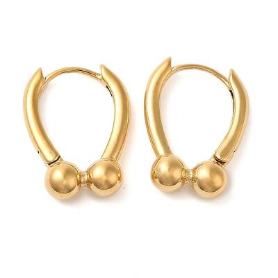 Real 18K Gold Plated 304 Stainless Stee Hoop Earrings