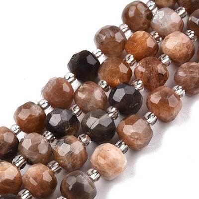 Natural Black Sunstone Beads Strands