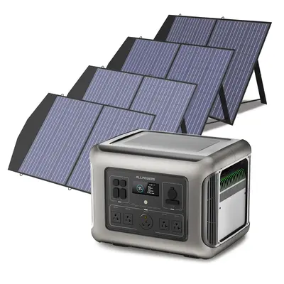 ALLPOWER Solar Generator Kit 2500W Power Station 100W Solar Panel