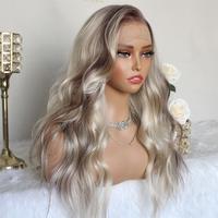 A45 by AISOM Glueless Wig Highlight Blonde 13x6 HD Lace Front Wig Body Wave Free Part 20 Inches Synthetic Lace Front Wig with...