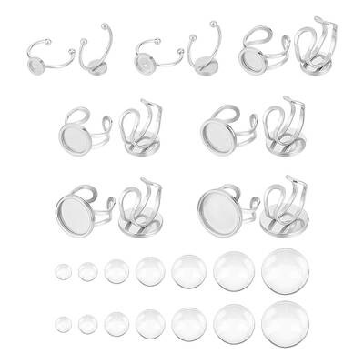 201 Stainless Steel Cuff Pad Ring Settings