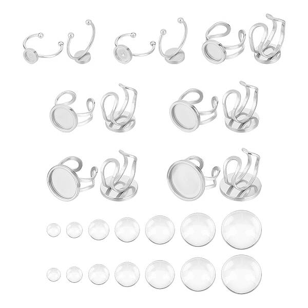 201 Stainless Steel Cuff Pad Ring Settings