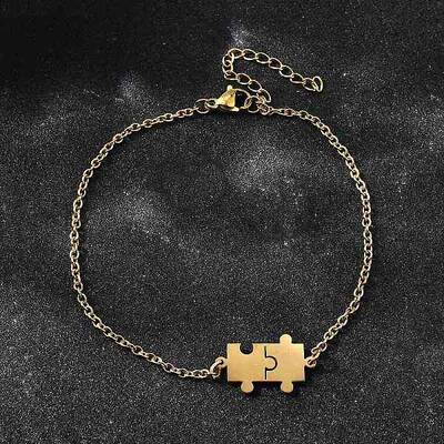 201 Stainless Steel Pulsera Puzzle Link Bracelets