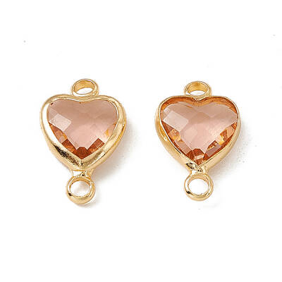 Transparent K9 Glass Connector Charms