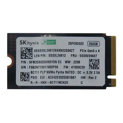 5SS0V26437 Lenovo 256GB Triple-Level Cell PCI Express 3.0 x2 NVMe M.2 2242 Solid State Drive