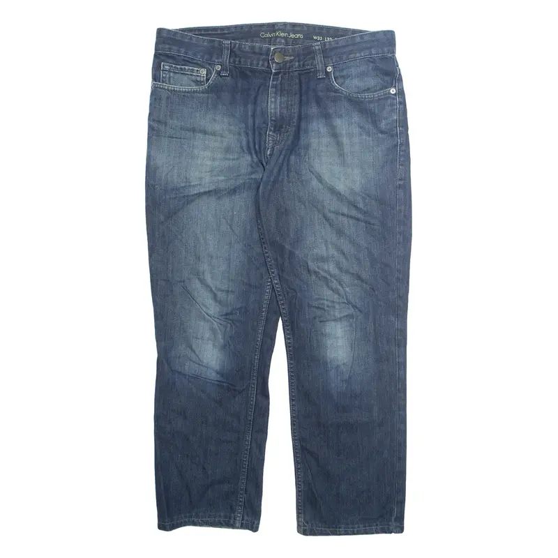 CALVIN KLEIN JEANS Mens Jeans Blue Slim Tapered Stone Wash W33 L26