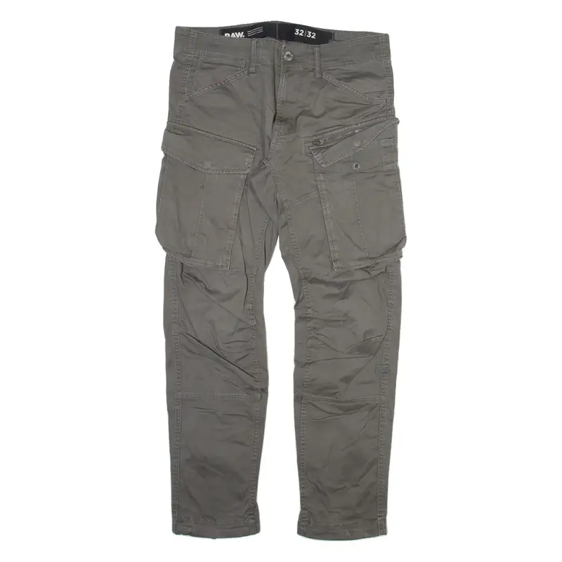 G-STAR Mens Trousers Grey Regular Tapered W32 L32