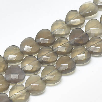 Natural Grey Agate Beads Strands