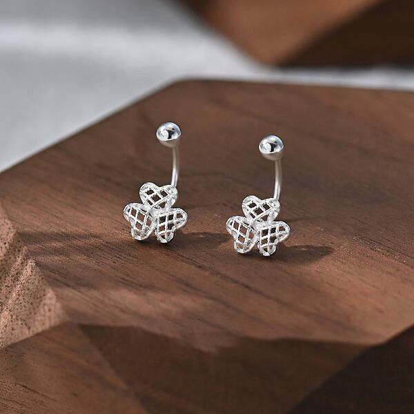 S999 Fine Silver Stud Earrings
