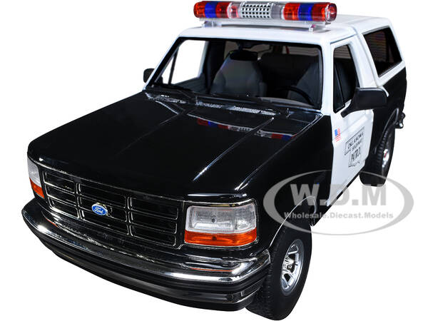 1996 Ford Bronco Police Black and White Oklahoma Highway Patrol \