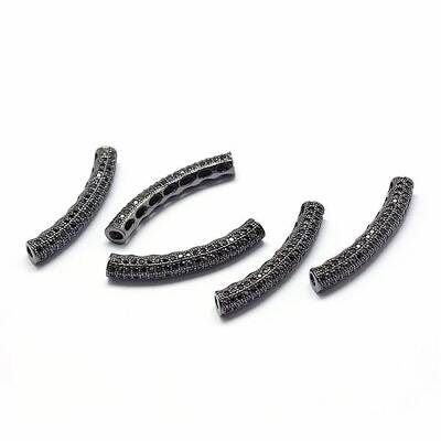 Rack Plating Brass Cubic Zirconia Beads