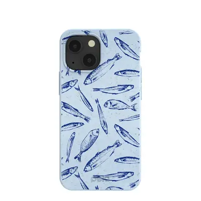 Powder Blue Fishery iPhone 13 Mini Case