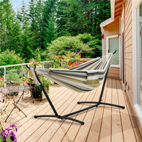 【On Sale】 Yaheetech Double Hammock w/Stand, 2-People Hammock & Stand Set w/Storage Bag & Carrying Bag, Outdoor/Indoor Hea...