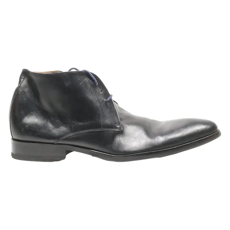 PARIS Ankle Boots Black Leather Mens UK 6.5