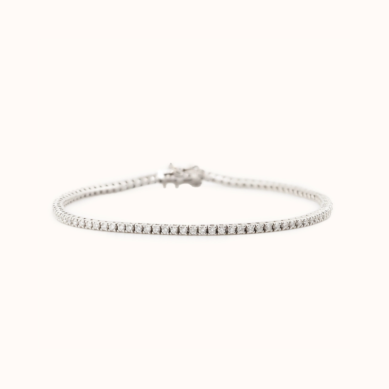 Classic Diamond Tennis Bracelet | White Gold