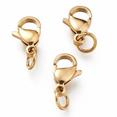 Ion Plating(IP) 304 Stainless Steel Lobster Claw Clasps