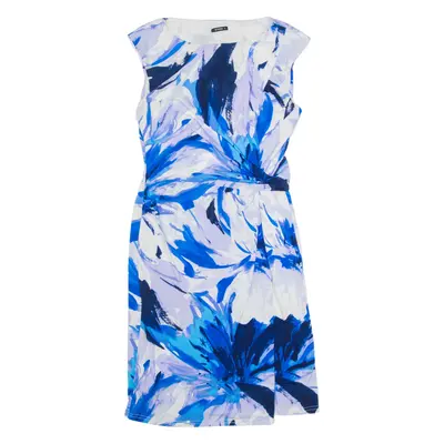 ROMAN Womens Bodycon Dress Blue Floral Sleeveless Knee Length UK 14