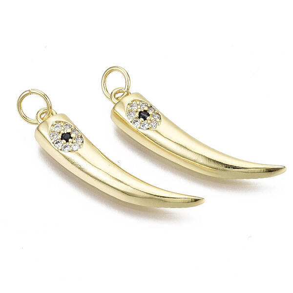 Brass Micro Pave Cubic Zirconia Pendants