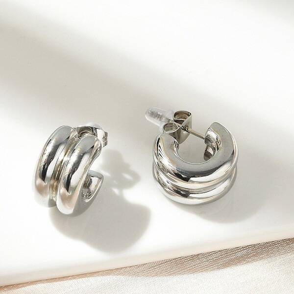 304 Stainless Steel Stud Earrings for Women
