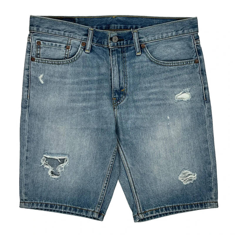 511 Levis Denim Shorts - 34W 10L Light Wash Denim