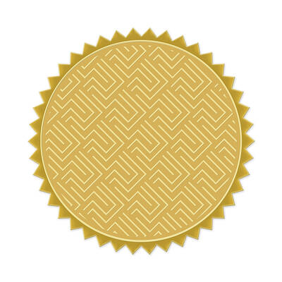 Self Adhesive Gold Foil Embossed Stickers