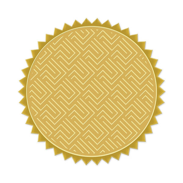 Self Adhesive Gold Foil Embossed Stickers