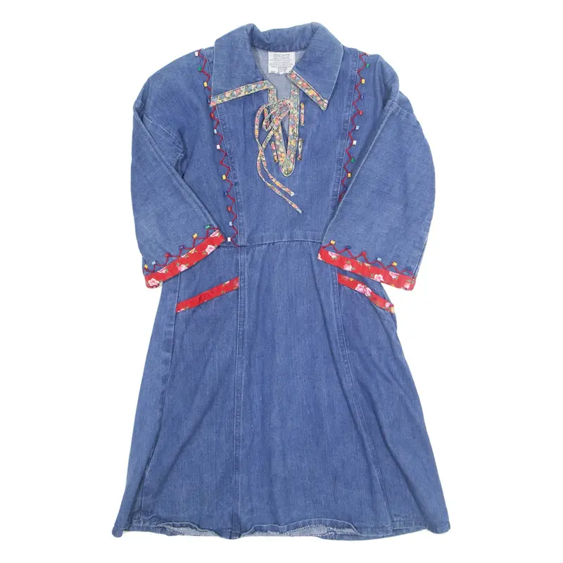 Girls Day Dress Blue Denim Midi 9-10Y